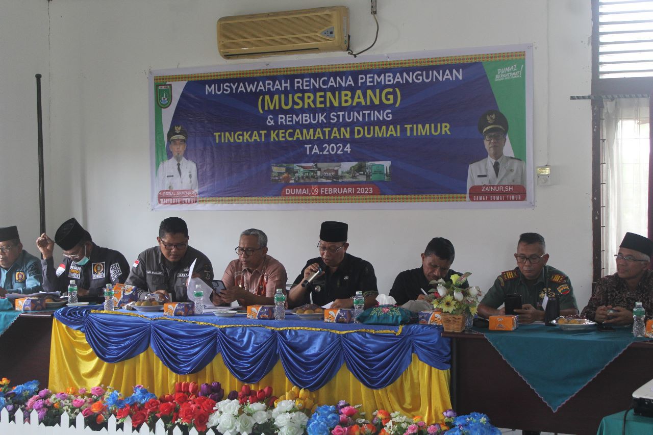 MUSYAWARAH RENCANA PEMBANGUNAN (MUSRENBANG) & REMBUK STUNTING TINGKAT KECAMATAN DUMAI TIMUR T.A 2024