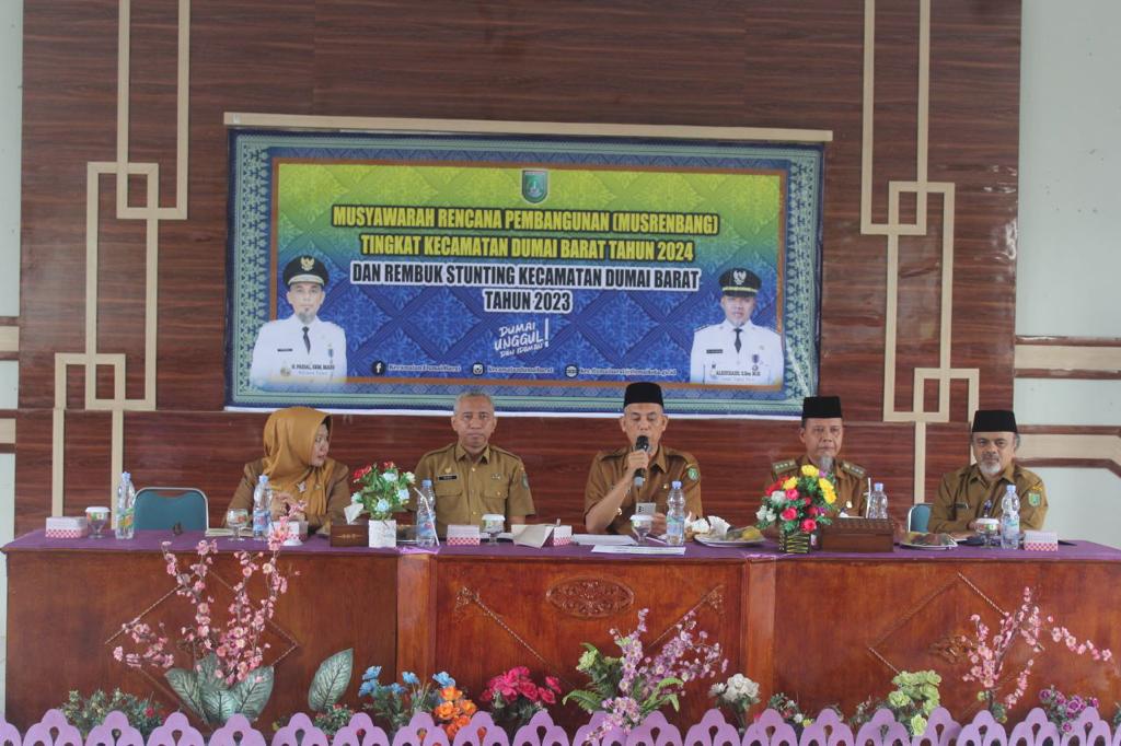 Musrenbang Tingkat Kecamatan Dumai Barat Tahun 2024 dan Rembuk Stunting Kecamatan Dumai Barat Tahun 2023