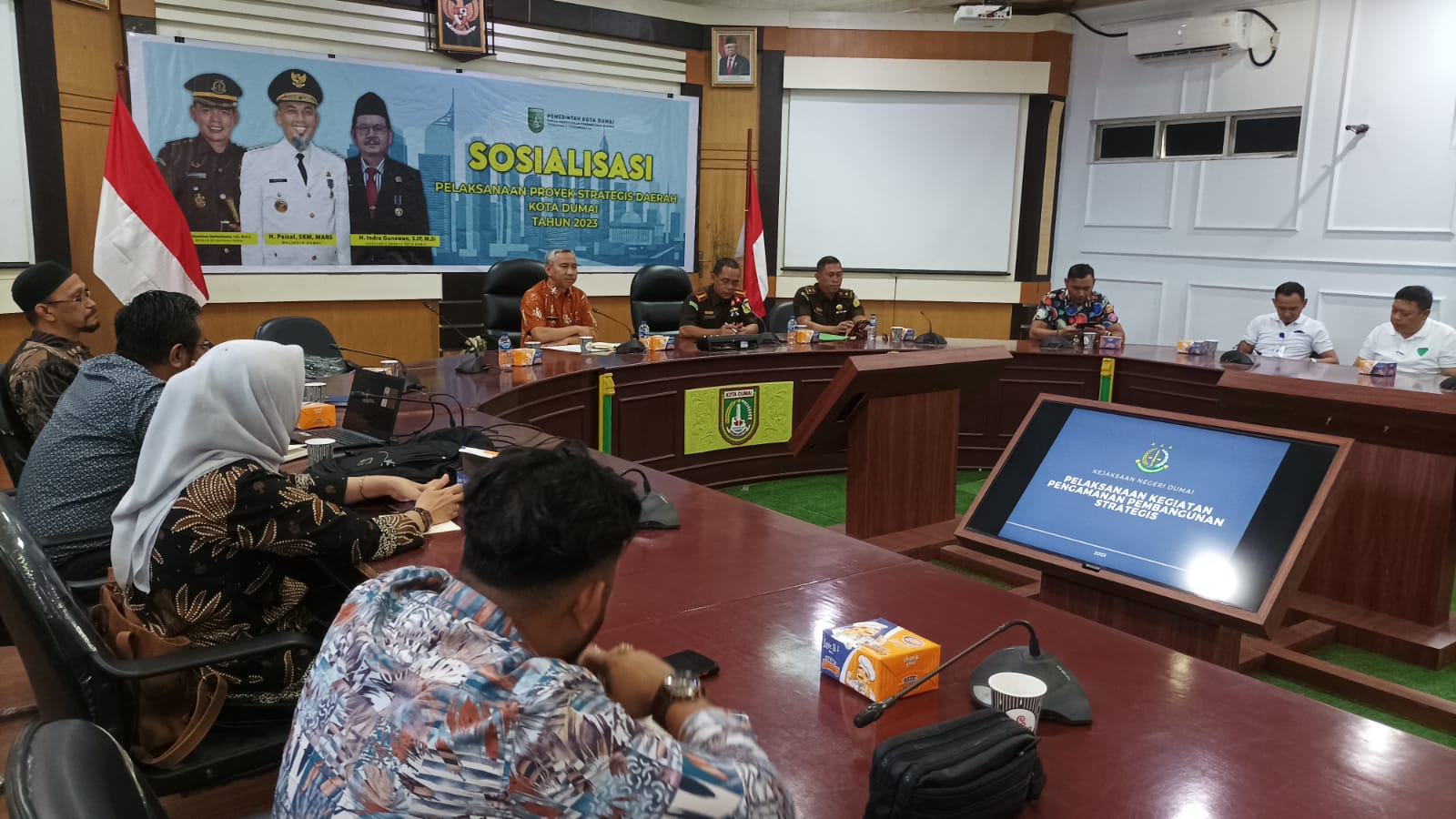 SOSIALISASI PELAKSANAAN PROYEK STRATEGIS KOTA DUMAI TAHUN 2023 BBERSAMA KEJAKSAAAN TINGGI DUMAI