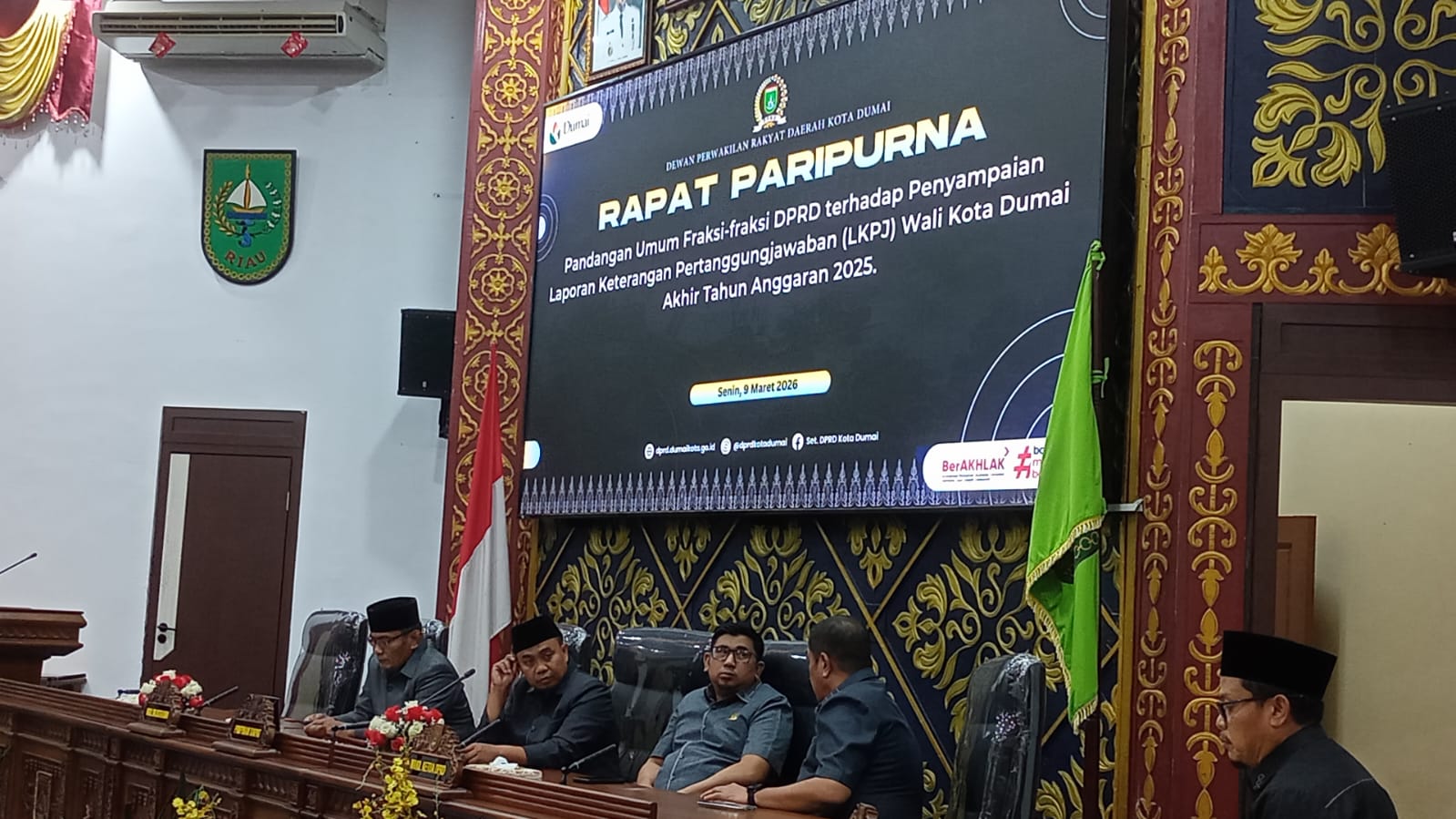 Rapat Paripurna Pandangan Umum DPRD Terhadap Penyampaian LKPJ Wali Kota DUmai