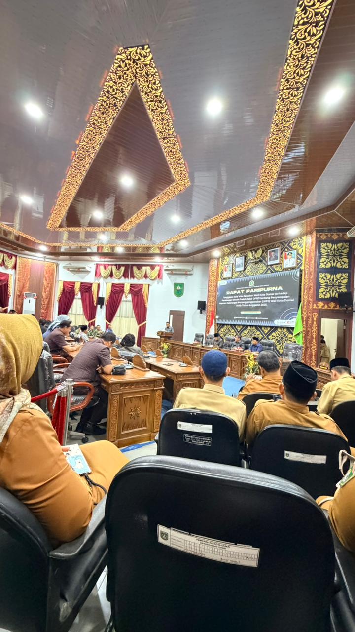 Rapat Paripurna Tanggapan Walikota Dumai terhadap pandangan umum fraksi-fraksi DPRD tentang penyampaian LKPJ Walikota Dumai akhir tahun anggaran 2025