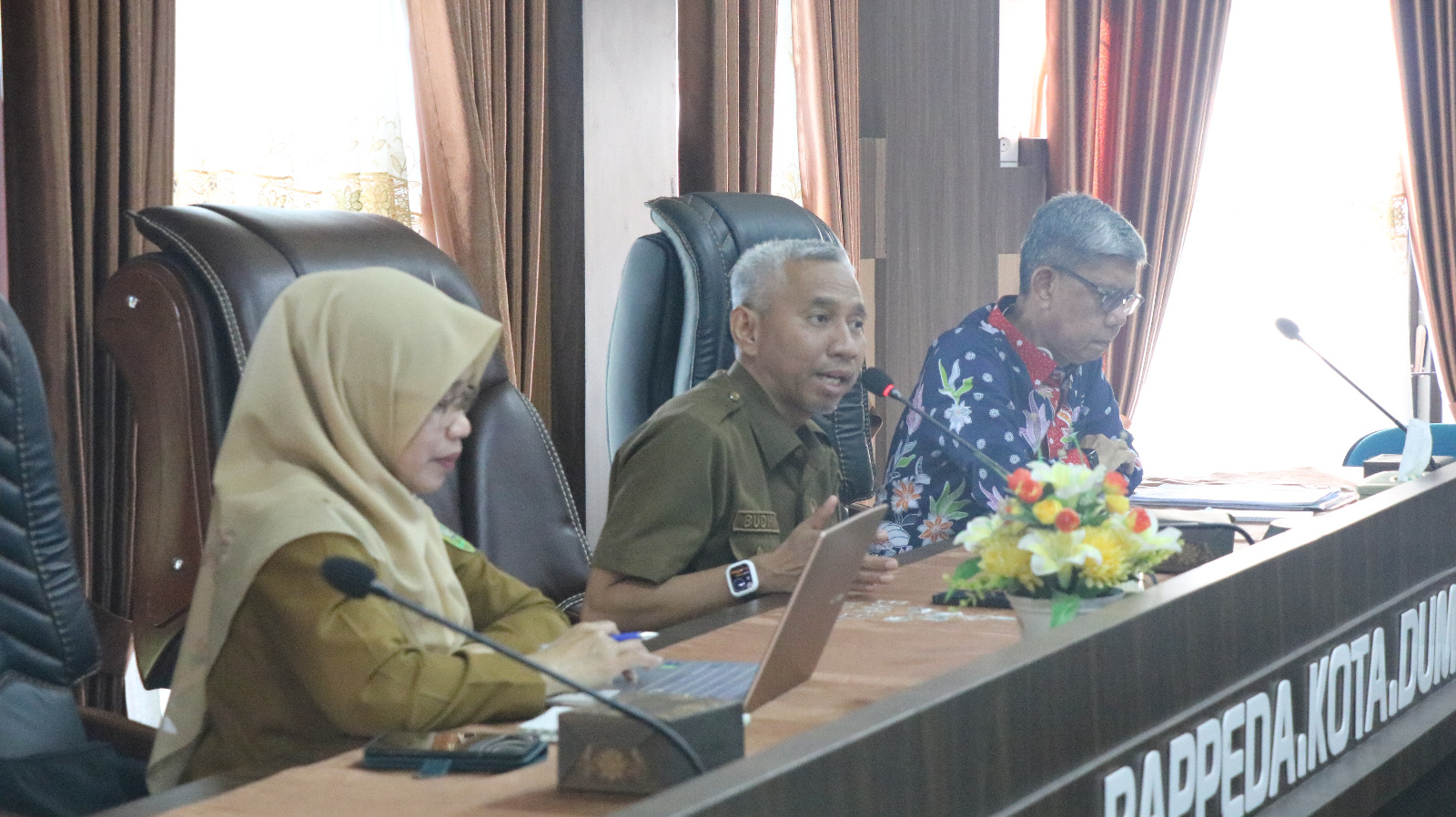 Pertemuan supervisi RSSH-ATM Provinsi Riau bersama Bappeda Provinsi Riau, Adinkes, dan Baznas Kota Dumai